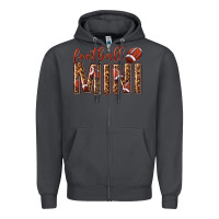 Smoke football mini with leopard Zipper Hoodie - texasbilliewilder