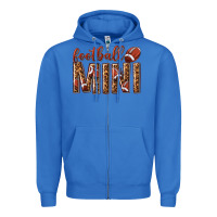 True Royal football mini with leopard Zipper Hoodie - texasbilliewilder