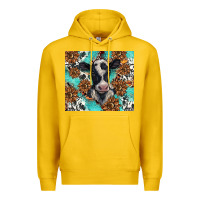Lemon western black and white cow Premium Hoodie - BarkalooDesign