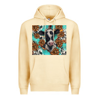 Pina Colada western black and white cow Premium Hoodie - BarkalooDesign