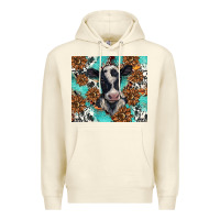Sandshell western black and white cow Premium Hoodie - BarkalooDesign