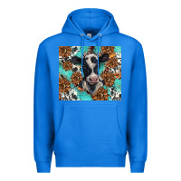 True Royal western black and white cow Premium Hoodie - BarkalooDesign