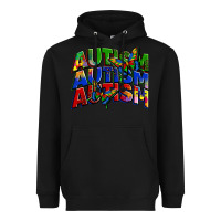 Black autism autism autism Heavyweight Hoodie - Zillion Design Studio