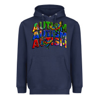 Navy autism autism autism Heavyweight Hoodie - Zillion Design Studio