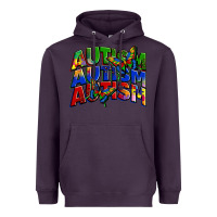 Plum autism autism autism Heavyweight Hoodie - Zillion Design Studio