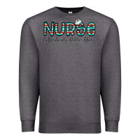 Charcoal Heather coffee scrubs and rubber gloves Premium Sweatshirt - CowhideDigitalArt