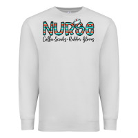 Dove Grey coffee scrubs and rubber gloves Premium Sweatshirt - CowhideDigitalArt
