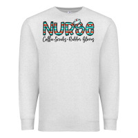 Oatmeal Heather coffee scrubs and rubber gloves Premium Sweatshirt - CowhideDigitalArt