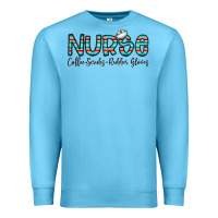 Ocean Blue coffee scrubs and rubber gloves Premium Sweatshirt - CowhideDigitalArt
