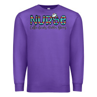 Purple coffee scrubs and rubber gloves Premium Sweatshirt - CowhideDigitalArt