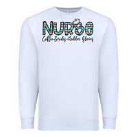 White coffee scrubs and rubber gloves Premium Sweatshirt - CowhideDigitalArt