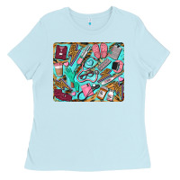 Baby Blue nurse mousepad Ladies Tee - BarkalooDesign