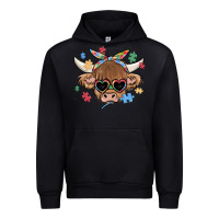 Black autism awareness cow Urban Hoodie - MaliasSmallBusiness