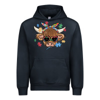 Navy autism awareness cow Urban Hoodie - MaliasSmallBusiness