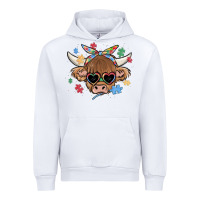 White autism awareness cow Urban Hoodie - MaliasSmallBusiness