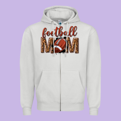 Football Mom Zipper Hoodie Designed By Texasbilliewilder