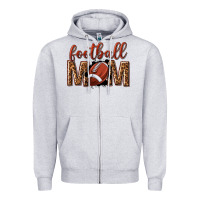 Heather Grey football mom Zipper Hoodie - texasbilliewilder