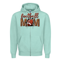 Seafoam football mom Zipper Hoodie - texasbilliewilder