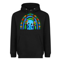 Black autism elephant rainbow Heavyweight Hoodie - Zillion Design Studio