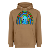 Toasted Coconut autism elephant rainbow Heavyweight Hoodie - Zillion Design Studio