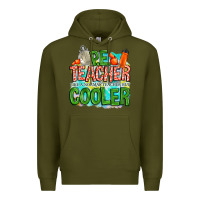 Army Green pe teacher but cooler Premium Hoodie - NancyCooperArtShop