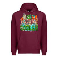 Burgundy pe teacher but cooler Premium Hoodie - NancyCooperArtShop