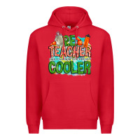 Red pe teacher but cooler Premium Hoodie - NancyCooperArtShop