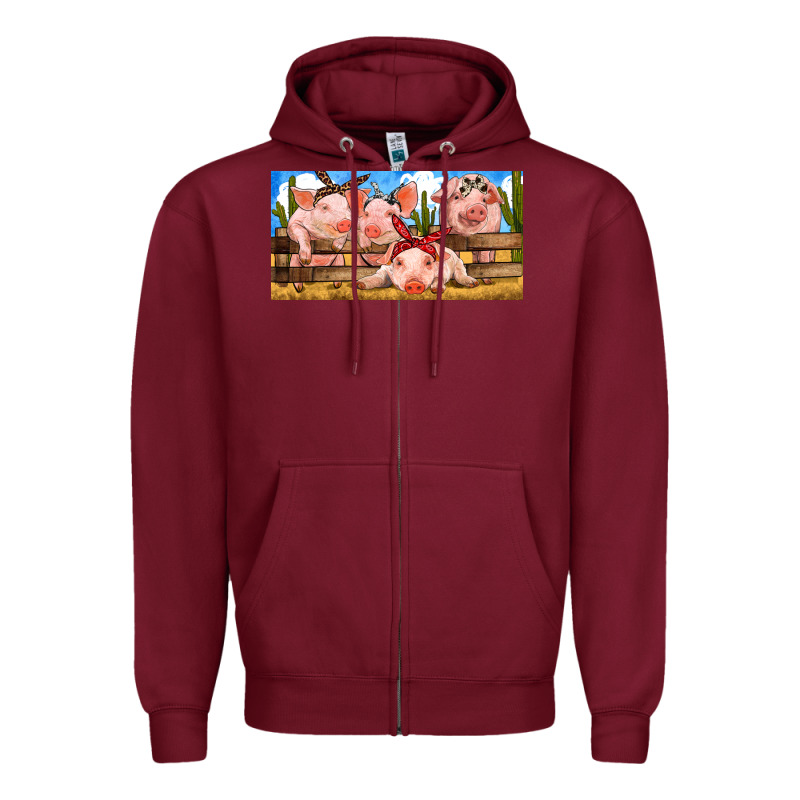 Pig Farm Zipper Hoodie by RanaPortraitStore | Teevron