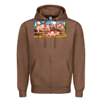 Chestnut Pig Farm Zipper Hoodie - RanaPortraitStore