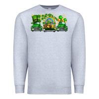 Heather Grey st patricks trucks Premium Sweatshirt - FaDigitalArtStudio