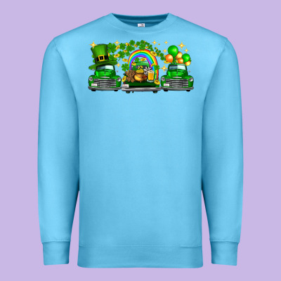 St Patricks Trucks Premium Sweatshirt Designed By Fadigitalartstudio