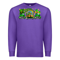 Purple st patricks trucks Premium Sweatshirt - FaDigitalArtStudio