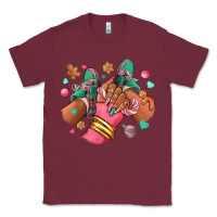 Burgundy pink christmas black girl sneakers Classic Tee - RanaPortraitStore