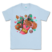 Dusty Blue pink christmas black girl sneakers Classic Tee - RanaPortraitStore