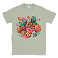 Matcha pink christmas black girl sneakers Classic Tee - RanaPortraitStore