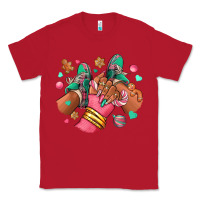 Red pink christmas black girl sneakers Classic Tee - RanaPortraitStore