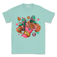 Seafoam pink christmas black girl sneakers Classic Tee - RanaPortraitStore