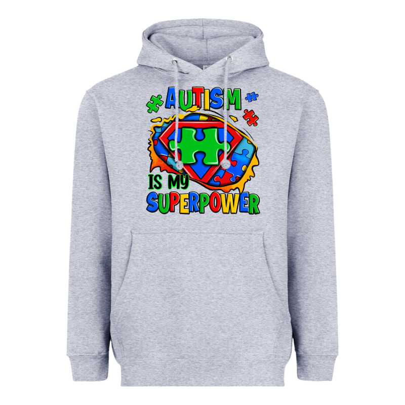 Autism Is My Superpower Ripped Shirt Heavyweight Hoodie by Zillion Design Studio | Teevron