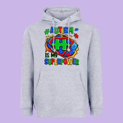 Autism Is My Superpower Ripped Shirt Heavyweight Hoodie Designed By Zillion Design Studio
