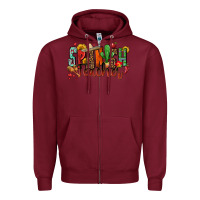 Burgundy spanish teacher Zipper Hoodie - Zillion Design Studio