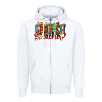 White spanish teacher Zipper Hoodie - Zillion Design Studio