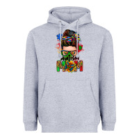 Heather Grey autism mom messy bun Heavyweight Hoodie - Zillion Design Studio