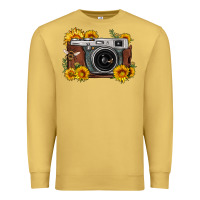 Antique Gold sunflower bee vintage camera Premium Sweatshirt - FaDigitalArtStudio