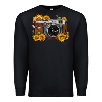 Black sunflower bee vintage camera Premium Sweatshirt - FaDigitalArtStudio