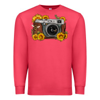Cardinal sunflower bee vintage camera Premium Sweatshirt - FaDigitalArtStudio