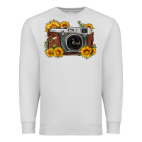 Dove Grey sunflower bee vintage camera Premium Sweatshirt - FaDigitalArtStudio