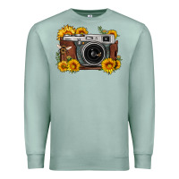 Seafoam sunflower bee vintage camera Premium Sweatshirt - FaDigitalArtStudio
