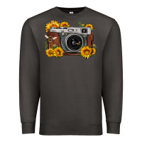 Smoke sunflower bee vintage camera Premium Sweatshirt - FaDigitalArtStudio