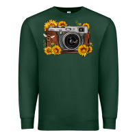 Sports Green sunflower bee vintage camera Premium Sweatshirt - FaDigitalArtStudio