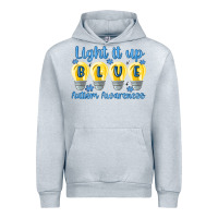 Heather Grey light it up Urban Hoodie - MaliasSmallBusiness